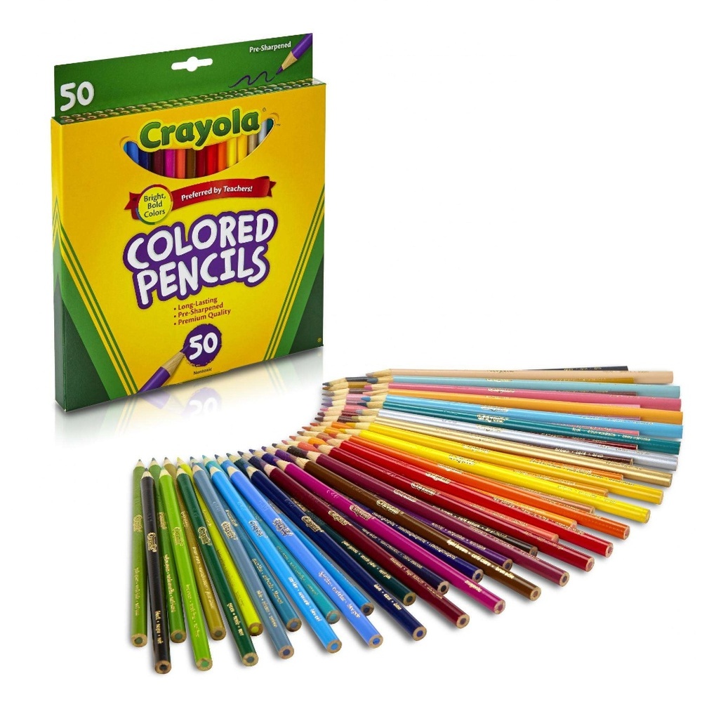 Crayola Colored Pencils,Coloring Supplies,50 Count
